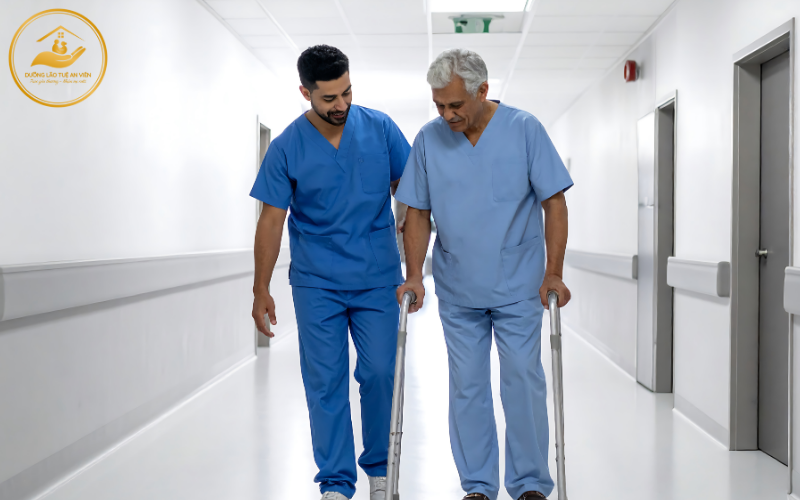 Hướng dẫn tập đứng bằng khung tập đi cho người già